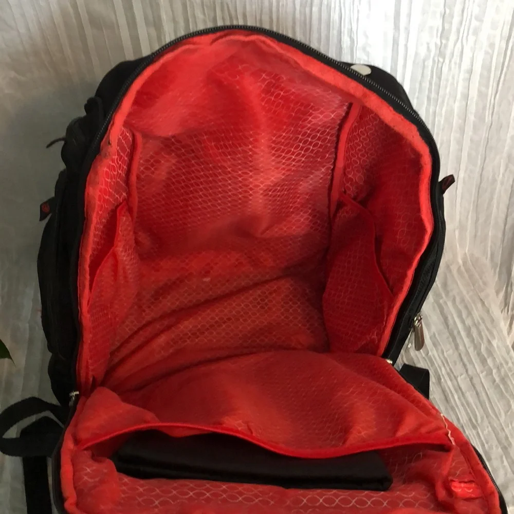 FISHER PRICE Fast Finder XL baby diaper bag travel backpack w/labeled se…